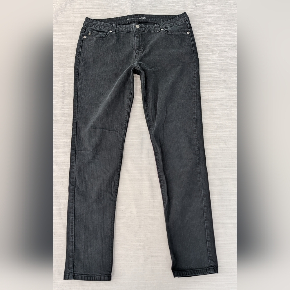 Michael Kors Black Denim Jeans Size 12 - Picture 10 of 13